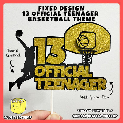 13 Official Teenager Basketball Theme Cake Topper