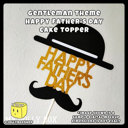 Gentleman Theme Happy Father's Day Cake Topper Cake Decorations