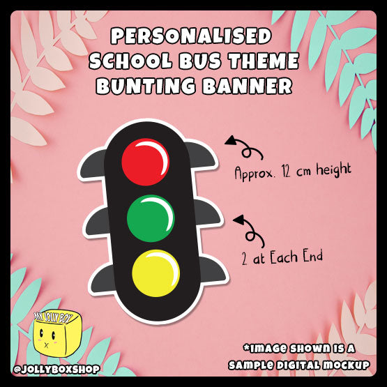 Personalized Cute Bus Theme Bunting Banners