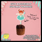 Digital Mockup of Cute Ballerina B Cupcake Topper with Dimensions