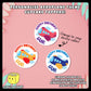 Cute Personalize Aeroplane Cupcake Toppers