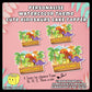 Digital Mockup of Cute Dinosaurs in Watercolor Theme Cake Topper in 4 Sizes, 16cm, 14cm, 12cm, 10cm
