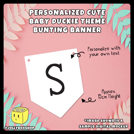 Mockup of Personalized Cute Baby Ducking Letter Buntingd