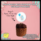 Digital mockup of a personalized cute blue elephant theme cupcake topper design A