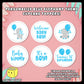 Digital mockup of a personalized cute blue elephant theme cupcake toppers featured image