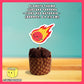 Digital Mockup of a Fiery Red Asteroid Cupcake Topper