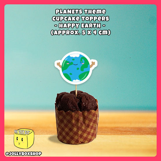 Digital Mockup of the Earth Cupcake Topper
