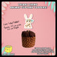 Digital mockup of tribal rabbit cupcake topper