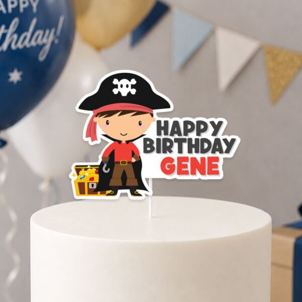 Digital-mockup-of-a-personalised-cute-pirate-boy-cake-topper-placed-on-cake