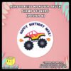 Monster Truck Theme Sticker Design B