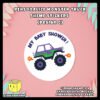 Monster Truck Theme Sticker Design C