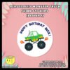 Monster Truck Theme Sticker Design F