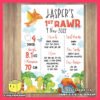 Mockup of Cute Dinosaur Watercolor Theme Milestone Board