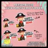 Cute Pirate Boy Cake Topper in 4 different dimensions