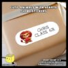8cm-wide-Personalize-Cute-Animals-with-Hearts-Theme-Sticker-Lion-Pasted-on-Gift-Box Digital mockup of a cute lion holding a heart sticker pasted on gift box