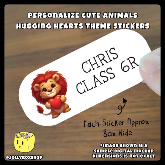 Cute Animals with Hearts Theme Stickers Featured Image