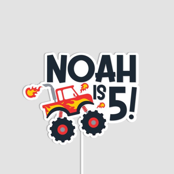 Monster Truck Theme Cake Topper | Handmade in Singapore