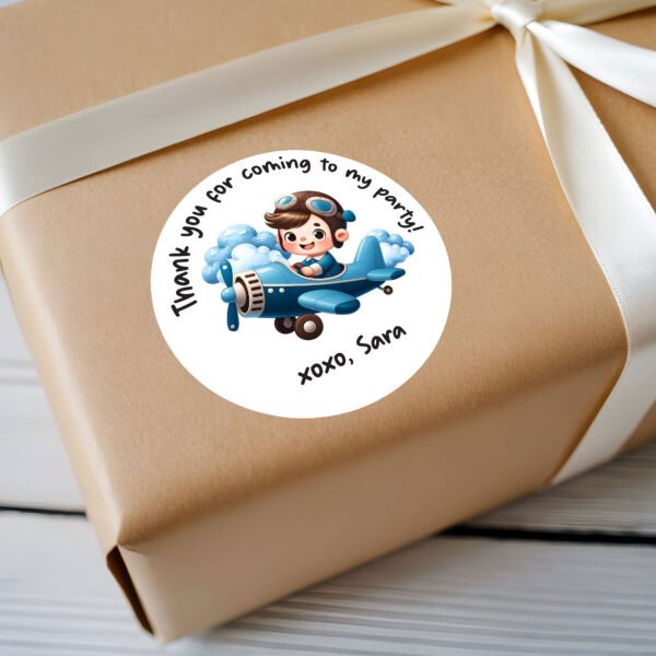 Cute Boy Aviator Theme Stickers