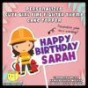 Digital Mockup of Cute Girl Fire Fighter Theme Cake Topper