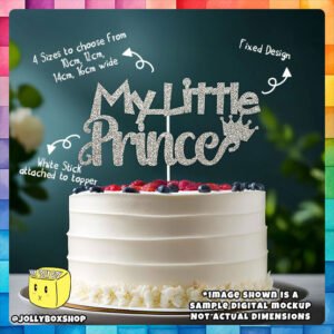 Digital mockup of My Little Prince Cake Topper on a Cake