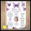 Digital mockup of a Purple Butterflies theme milestone board