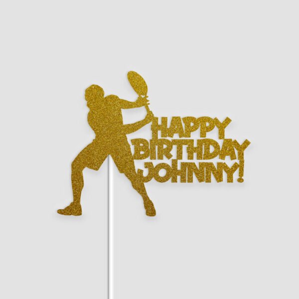 Personalized Tennis Player Cake Topper | Custom Sports Decor