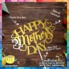 Digital mockup of Happy Mother's Day Cake Topper Placed on Table (Design B)