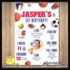 Digital mockup of a Sports Balls theme milestone board
