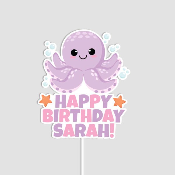 Cute Octopus Cake Topper | Handmade Baby Shower Decor SG