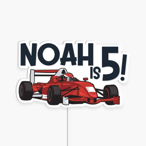 Racing Car Theme Cake Topper