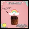 Digital mockup of a Pastel Color theme Rainbow Cupcake Topper