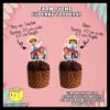 Digital mockup of a boy and girl on red tractor cupcake toppers