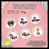 Digital mockup of a set of cute racing theme cupcake toppers