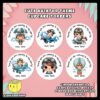 Digital mockup of a set of cute aviator theme cupcake toppers