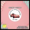 Racing-Theme-Stickers-Design-E Digital Mockup of a Cute Racing Theme Round Sticker - Design E