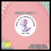 Digital Mockup of a cute watercolor dinosaur theme sticker Design A