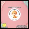 Digital Mockup of a cute watercolor dinosaur theme sticker Design C