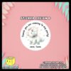 Digital Mockup of a cute watercolor dinosaur theme sticker Design D