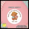 Digital-Mockup-of-Cute-Capybara-holding-a-donut-Theme-Sticker-Design-A Digital mockup of a cute capybara round sticker design F