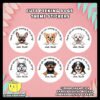 Digital-Mockup-of-a-Cute-Peeking-Dogs-Theme-Stickers-6-Different-Dog-Designs Digital mockup of a 6 unique designs cute peeking dog round stickers