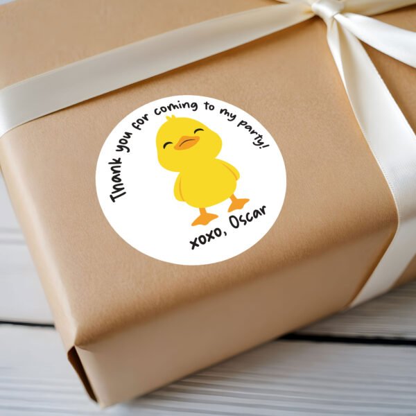 Cute Ducks Round Stickers | Handmade Party Favors Singapore