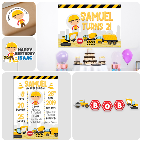 Construction Theme Party Bundle