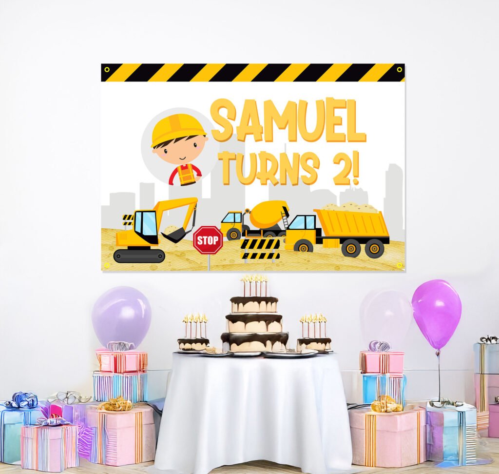 Digital Mockup of a Personalized Construction Theme PVC Backdrop Banner Featured Image