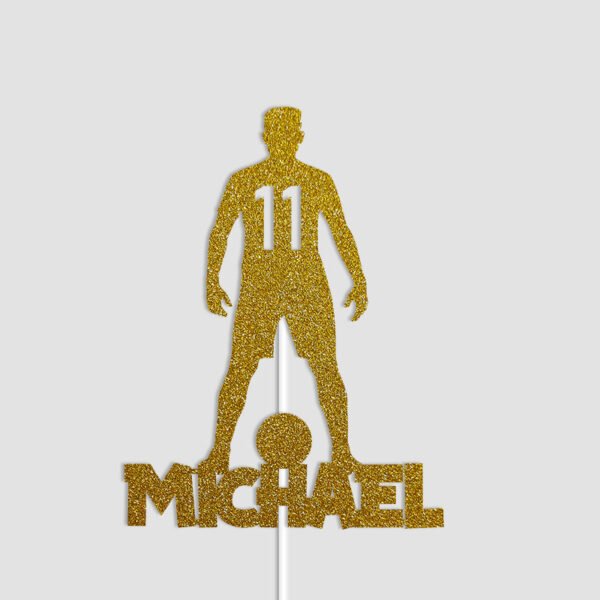 Personalized Soccer Cake Topper with Custom Name & Number