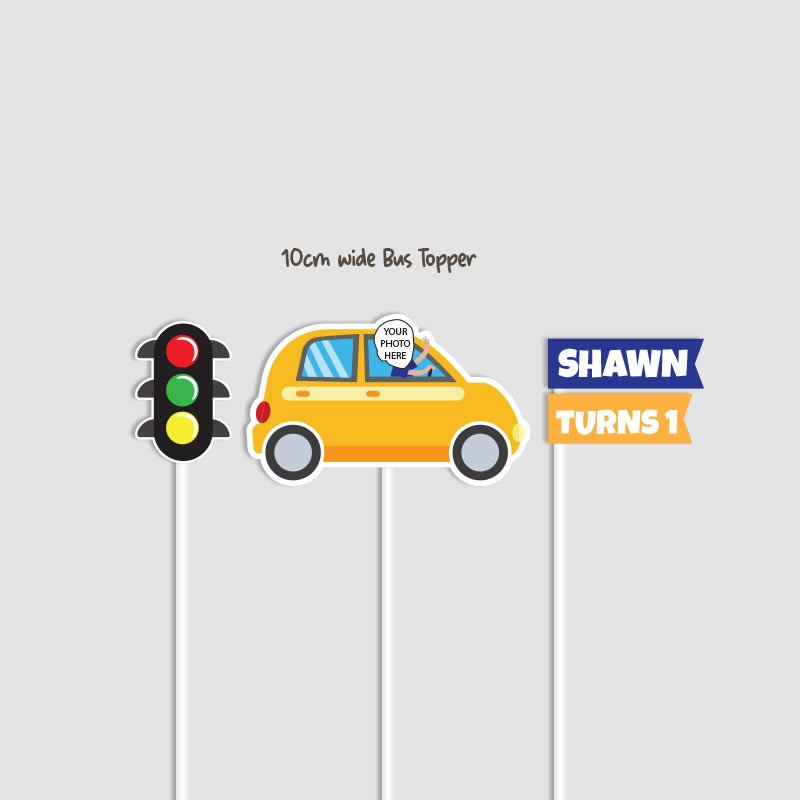 Personalize-Driver-in-Cute-Car-Cake-Topper-Bundle-Theme-10cm-wide-Car-Topper