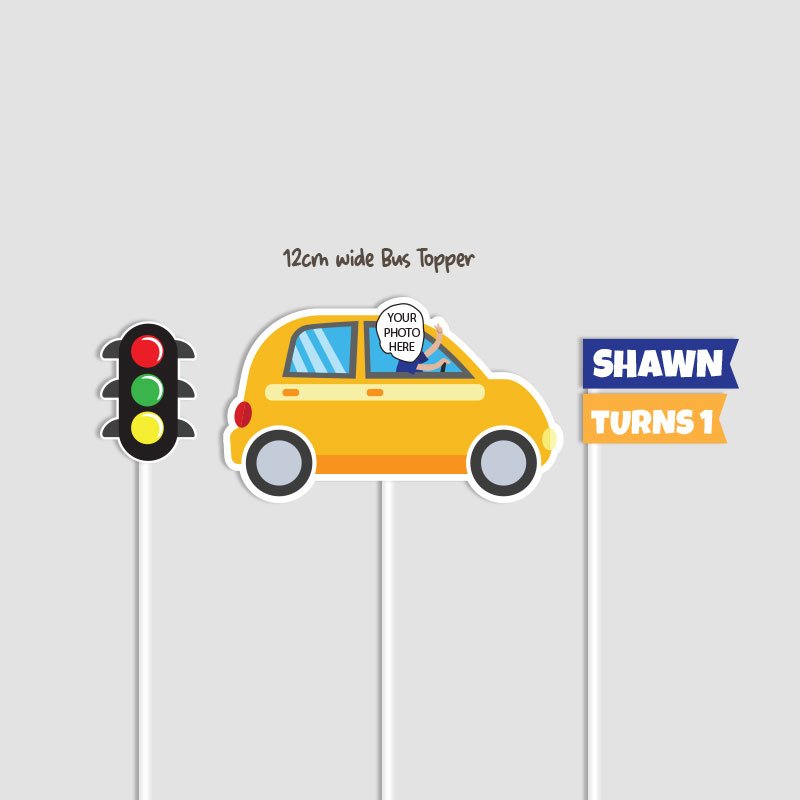 Personalize-Driver-in-Cute-Car-Cake-Topper-Bundle-Theme-12cm-wide-Car-Topper