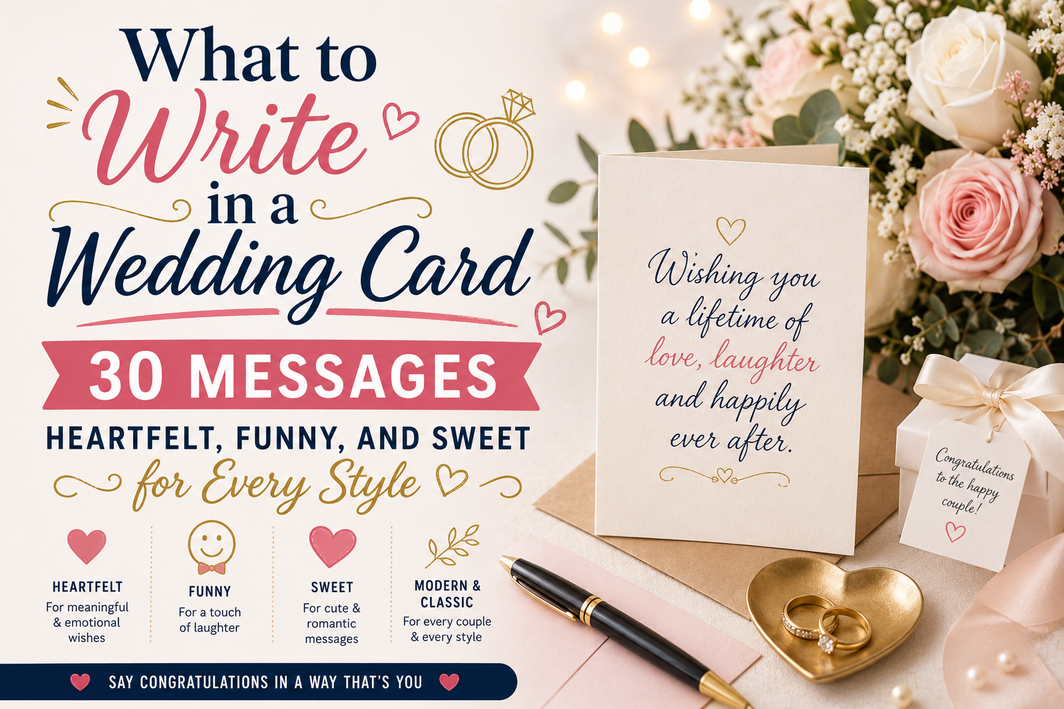 What to write in a wedding card