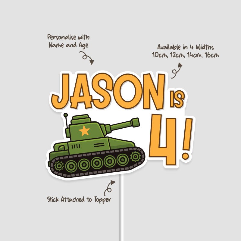 Digital-mockup-of-a-personalised-cute-military-tank-cake-topper-grey-background-with-text