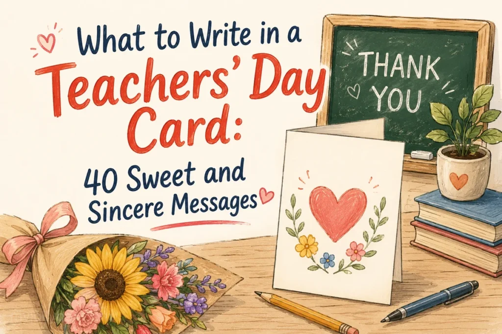 What to Write in a Teachers’ Day Card: 40 Sweet and Sincere Messages