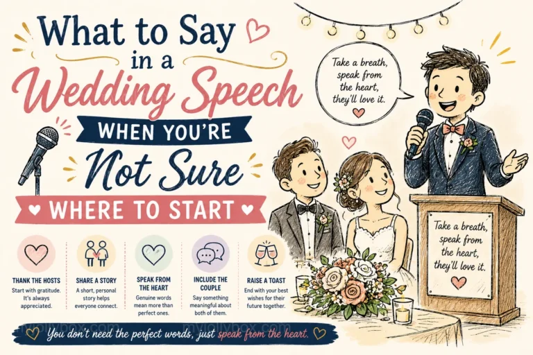 What to say in a wedding speech when you are not sure where to start